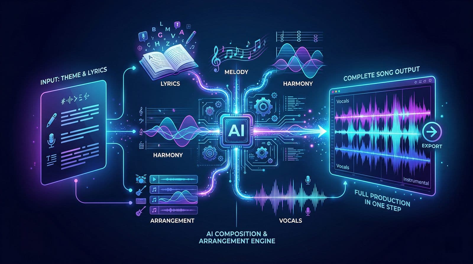 Produção completa, não só letra