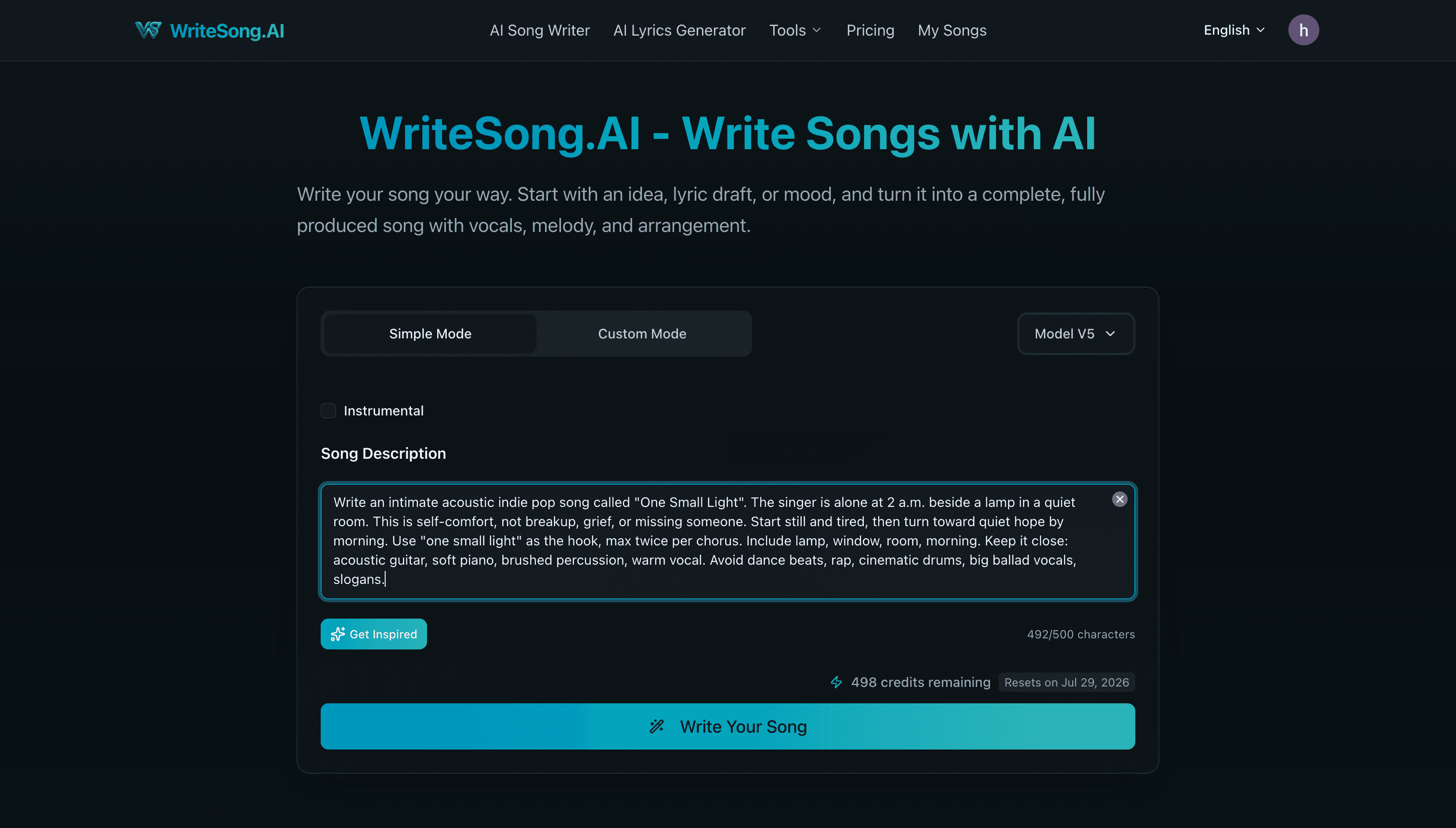 From One Idea to a Song: A Real AI Song Prompt Test